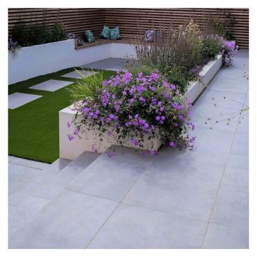 Vitripiazza Dusk Grey Porcelain Paving Slabs 900 x 600 x 20mm Pack of 2