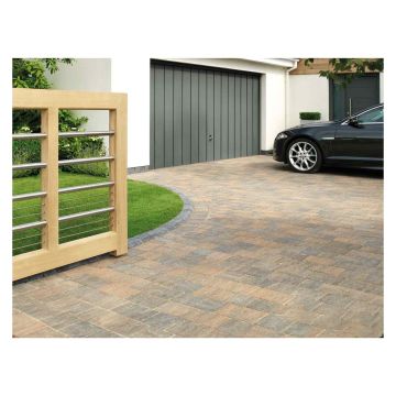Stonemarket Trident Burnt Ochre Block Paving Project Pack 9.73m²