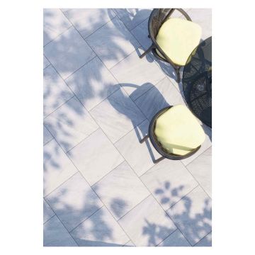 Vitripiazza Anno Lite Grey Porcelain Paving Slabs 600 x 600 x 16mm Pack of 3