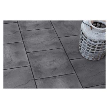 Stonemarket Ryton Riven Utility Paving Slab Charcoal 600 x 600 x 38mm