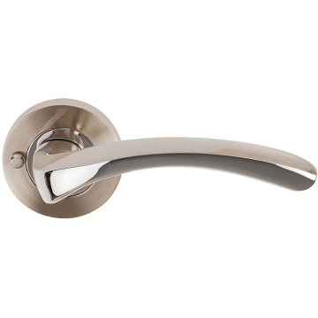 Ark Privacy Door Handle Satin Nickel / Polished Chrome