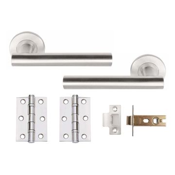 Zenith Privacy Door Handle Pack Satin Stainless Steel