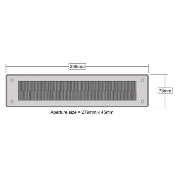 Stormguard PVC Brush Letterplate No Flap
