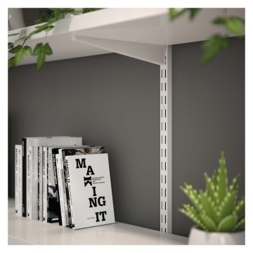 Twinslot Shelving Upright White