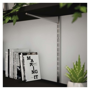 Twinslot Shelving Bracket Krome
