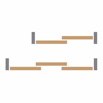 ARES2 sliding wardrobe door gear kit without track