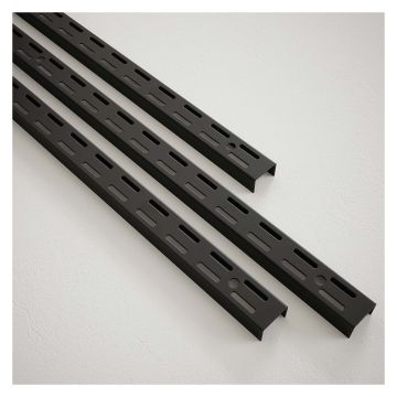 Matt Black Twinslot Shelving Upright 16.75"