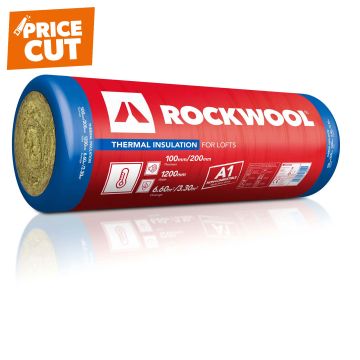 Rockwool Thermal Loft Roll Covers at 100mm/200mm 6.6m²/3.3m²