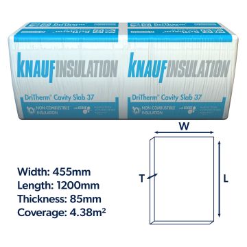 Knauf Insulation DriTherm Cavity Slab 37 85mm 4.37m²
