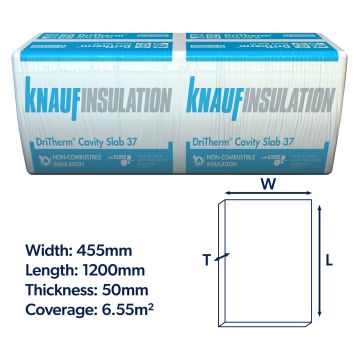 Knauf Insulation DriTherm Cavity Slab 37 50mm 6.55m²