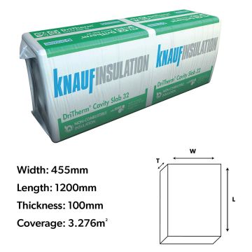 Knauf Insulation DriTherm Cavity Slab 32 100mm 3.276m²
