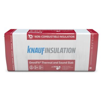 Knauf Insulation OmniFit Thermal & Sound Slab 100 x 600 x 1200mm Covers 4.32m²