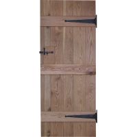 Solid White Rustic Oak Ledged Internal Door