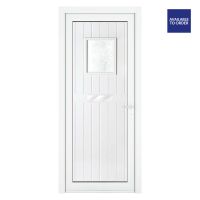 Crystal Left Hand Two Panel Obscure Glass Chatsworth White uPVC Front Door 920 x 2090mm