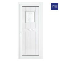 Crystal Right Hand Two Panel Obscure Glass Chatsworth White uPVC Front Door 920 x 2090mm