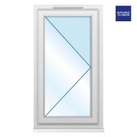 CWG Right Hand Side Hung Clear Triple Glazed White uPVC Window