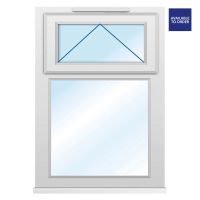 CWG Top Hung Over Fixed Light Clear Triple Glazed White uPVC Window