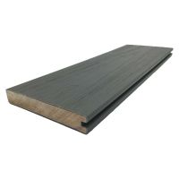 Solid Composite Deck Board Edge Trim Dark Grey 3.6m