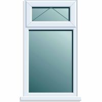 uPVC Window 610 x 1040mm 2PTOV Clear Glazed A Rated