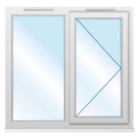 uPVC Clear Glazed 2P Window RH
