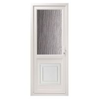 Smart Security Obscure Glazed Left-Hung uPVC Door Set 840 x 2085mm