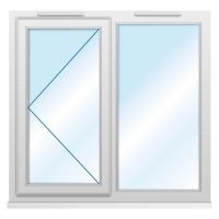 Smart Security Clear Glazed Left-Hung uPVC Window 1190 x 1040mm