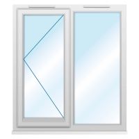 Smart Security Clear Glazed Left-Hung uPVC Window 1190 x 1190mm