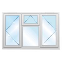 Smart Security Clear Glazed Four Pane uPVC Window 1770 x 1040mm