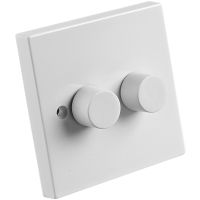 2 Gang 2 Way Dimmer White