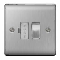 BG Nexus 13A Switched Fused Connection Unit Brushed Steel
