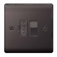BG Nexus 13A Switched Fused Connection Unit Black Nickel