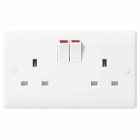 BG Nexus Moulded 2 Gang Switched Socket DP