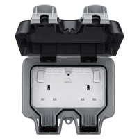BG Weatherproof 2 Gang WiFi Extender Socket