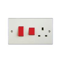 White Cooker Control Unit With Socket