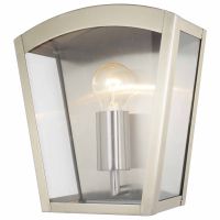 Zinc Atremis Curved Box Lantern Stainless Steel IP44