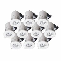 Robus Fire Rated Fixed Downlight Contractor Pack White Pack of 10