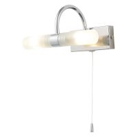Spa Corvus Twin Wall Light With Pull Cord Chrome IP44