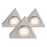 Faro Triangle LED Cabinet Light Colour Switchable Through 3-4-6k Pack of 3