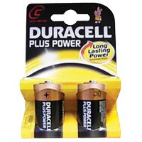 Duracell Plus C Batteries  Pk 2