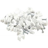 10mm Round Clips White