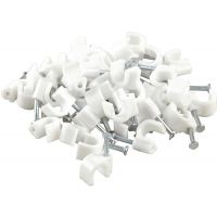 6mm Round Clips White