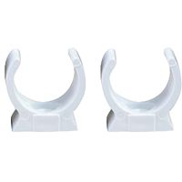 20mm White Conduit Clips Pack of 2