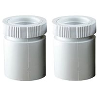 20mm White Conduit Male Adaptors Pack of 2