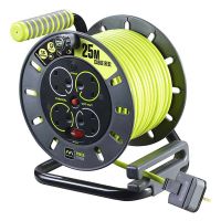 PRO XT 25m Open Cable Reel 4 Gang 13A