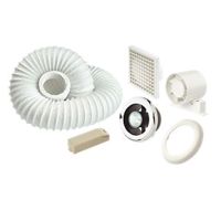 Manrose 100mm Shower Light Fan Kit Chrome Fascia