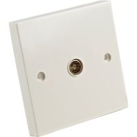 1 Gang Coax / TV Outlet White