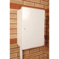Surface Electric  Meter Box White
