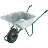 120L Galvanised "Invincible" Wheelbarrow With Pneumatic Tyre