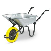 90L Galvanised Wheelbarrow With Puncture Proof Wheel