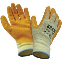Knit Shell Latex Palm Gloves